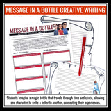 Refugee by Alan Gratz Activity - Message in a Bottle Creative Writing Assignment