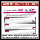 Romeo and Juliet Character Assignment - Romeo's Red Flags Characterization