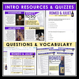 Romeo and Juliet Unit Plan - Drama Unit Shakespeare's Play Digital Print Bundle