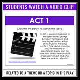 Romeo and Juliet Writing Prompts - Video Clips and Journal Writing Topics