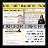 Run On Sentences Escape Room Digital Grammar Activity, Google Slides, & Quiz