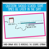 Socratic Seminar - School Start Times Discussion Slides, Organizers, & Handouts