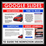 Nonfiction Reading Comprehension Digital Article & Activities Self-Driving Cars