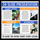 Seventh Grade by Gary Soto Short Story Presentation, Assignments, and Activities