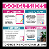 Nonfiction Reading Comprehension Digital Article and Activities - Homework