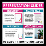 Nonfiction Reading Comprehension Article and Activities - Homework
