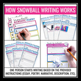 Collaborative Writing Activities and Assignments Bundle - Snowball Writing