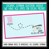 Socratic Seminar - Social Media Age Limits Slides, Graphic Organizers & Handouts