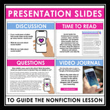 Nonfiction Reading Comprehension Article and Activities - Social Media Effects