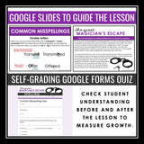 Spelling Practice Escape Room Digital Activity, Google Slides, and Quiz