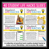 Student Life Hacks – Weekly Bell Ringers SEL, Habits, Friendships & Organization