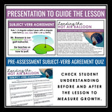 Subject Verb Agreement Grammar Activity Escape Room Challenge, Slides, & Quiz