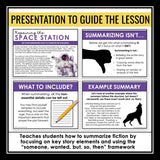 Summarizing a Text Presentation & Escape Room Reading Challenge Activity