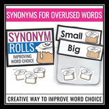 Synonyms Activity - Vocabulary and Word Choice Hands-On Writing Assignment