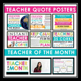 Teachers' Lounge Staffroom Set up and Decor Bundle - Posters and Bulletin Boards