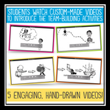 Team Building Classroom Activities - Back to School Videos & Assignments Bundle