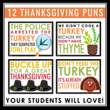 Thanksgiving Pun Posters - Funny Classroom Bulletin Board Decor for Thanksgiving