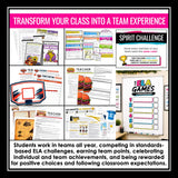 The ELA Games | Back to School Middle High ELA Full-Year Team Building Program