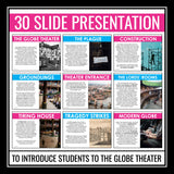 The Globe Theatre Introduction Presentation - Shakespeare's Theater Lesson