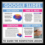 Nonfiction Reading Comprehension Digital Article & Activities - The Human Body
