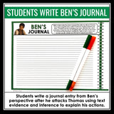 The Maze Runner Assignment - Writing Ben’s Journal Character Analysis Activity