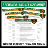 The Maze Runner Figurative Language Literary Device Assignments and Answer Keys