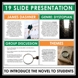 The Maze Runner Introduction Presentation - Novel Discussion, Author, Context