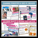 The Outsiders Activity Bundle - Creative Activities & Assignments for the Novel