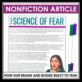 Halloween Reading Comprehension - The Science of Fear Article & Assignment