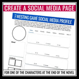 The Westing Game Character Assignment - Create a Character's Social Media