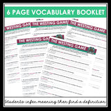 The Westing Game Vocabulary Booklet, Presentation, and Answer Key