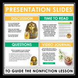 Nonfiction Reading Comprehension Article and Activities - King Tut's Honey