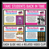 Bell-Ringers - Throwback Thursday Reflection on the Past Slides and Activity