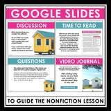 Nonfiction Reading Comprehension Digital Article & Activities - Tiny Houses