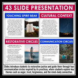 Touching Spirit Bear Restorative Justice – Communication Circles Novel Activity