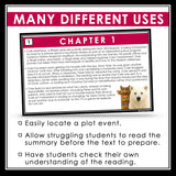 Touching Spirit Bear Summaries - Plot Summary Cards for Ben Mikaelsen's Novel