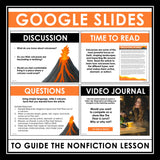 Nonfiction Reading Comprehension Digital Article and Activities - Volcanoes