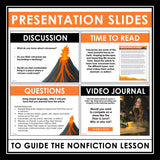 Nonfiction Reading Comprehension Article and Activities - Volcanoes