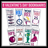 Valentine's Day Bookmarks - Funny Puns Student Gift for Valentine's Day