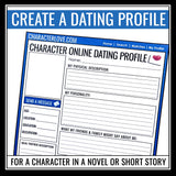 Character Analysis Assignment For Any Novel or Short Story - Dating Profile