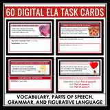 Valentine's Day Digital Tasks Grammar Parts of Speech Vocab Figurative Language