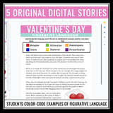 Valentine's Day Figurative Language Stories Digital Assignments Literary Devices