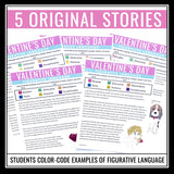 Valentine's Day Figurative Language Stories Assignments - Literary Devices