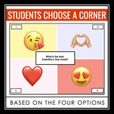 Valentine’s Day Game – Fun 4 Corners Game Activity for Middle & High School