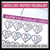 Valentine's Day Vocabulary Activity - Hands on Interactive Vocabulary Assignment