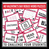 Valentine’s Day Word Puzzles Brain Teasers Game – Logic Rebus Word Sense Fun