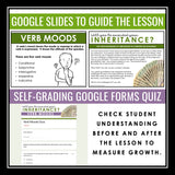 Verb Moods Escape Room Digital Grammar Activity, Google Slides, and Quiz