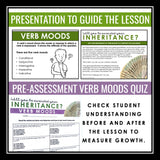 Verb Moods Grammar Activity Escape Room Challenge, Presentation, and Quiz