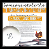 Thanksgiving Close Reading Inference Reading Mystery – Who Kidnapped the Turkey?