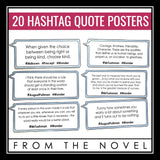 Wonder Posters - Hashtag Quote Bulletin Board Display for R.J. Palacio's Novel